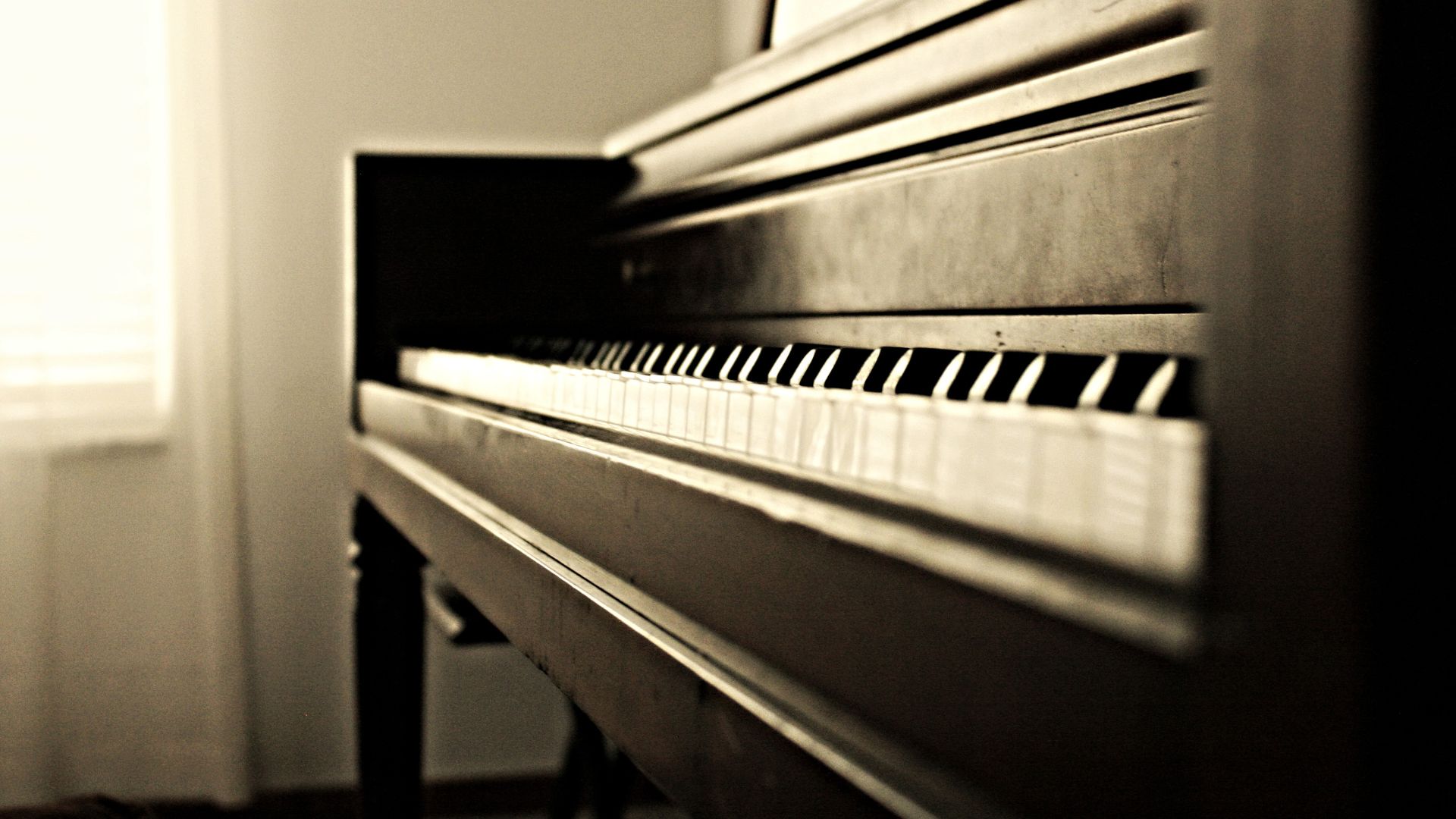 A close up of a piano in a room